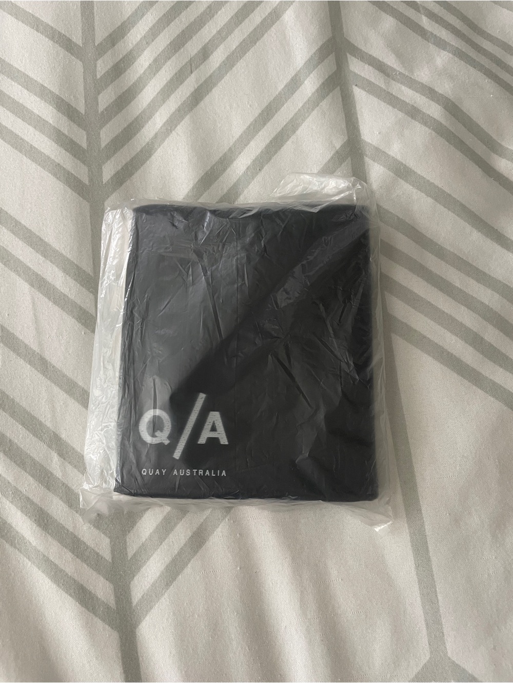 Quay Australia Black Soft Sunglass Pouch with Q/A Logo